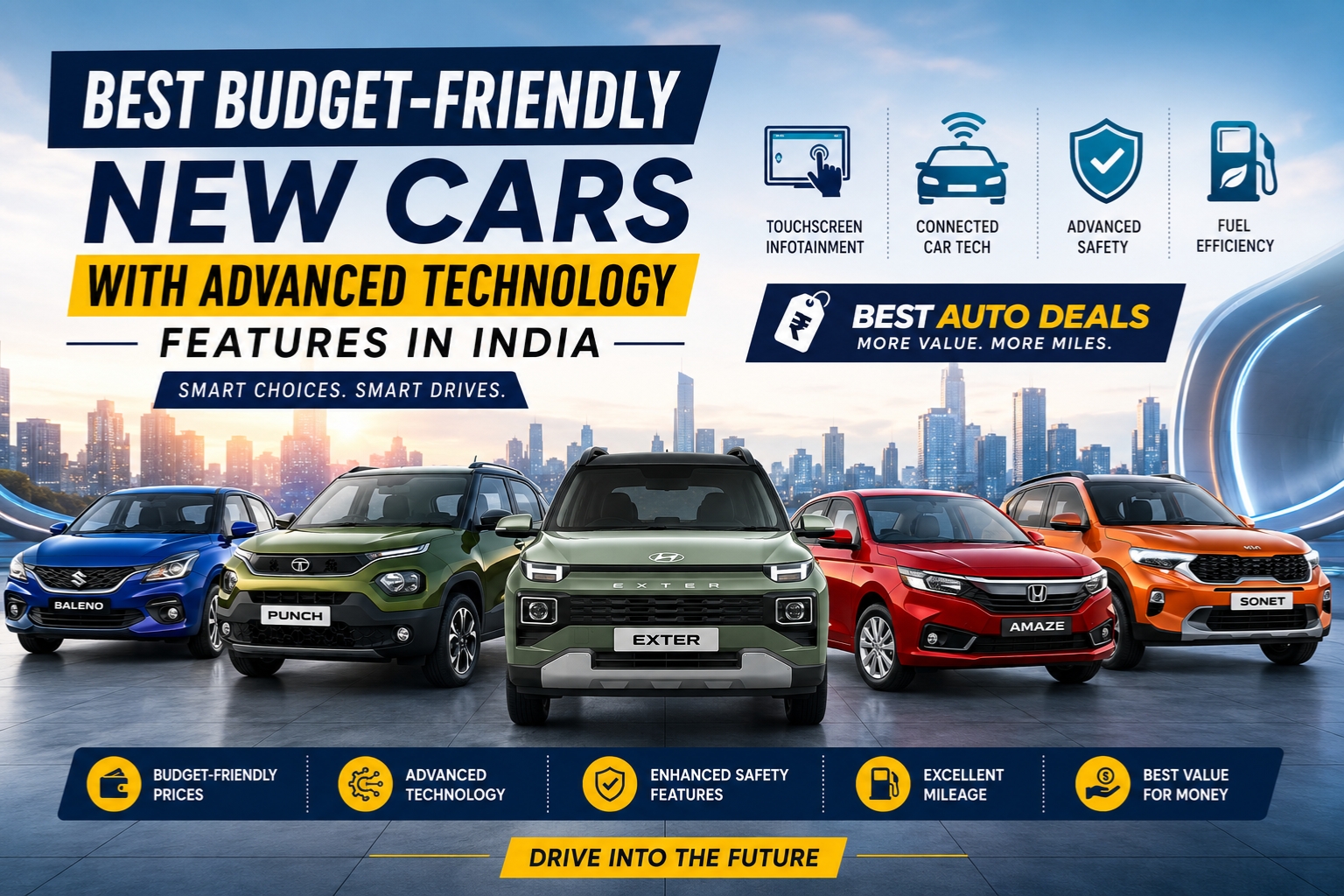 Best Budget-Friendly New Cars With Advanced Technology Features in India