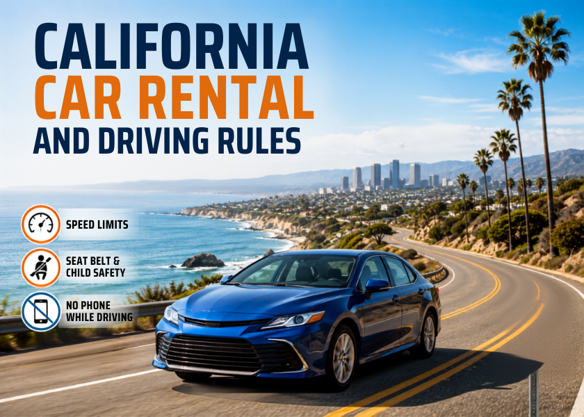 California car rental : driving rules